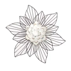 Layered Flower Metal Wall Plaque