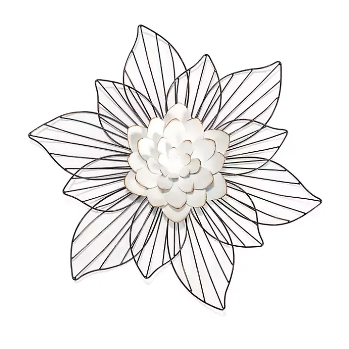 Layered Flower Metal Wall Plaque
