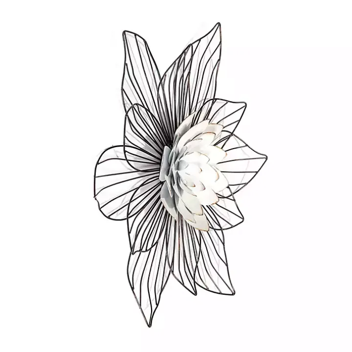 Layered Flower Metal Wall Plaque