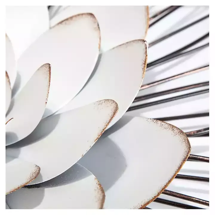 Layered Flower Metal Wall Plaque