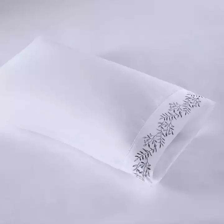 Leafy Vine Hem Microfiber 4-pc. Full Sheet Set