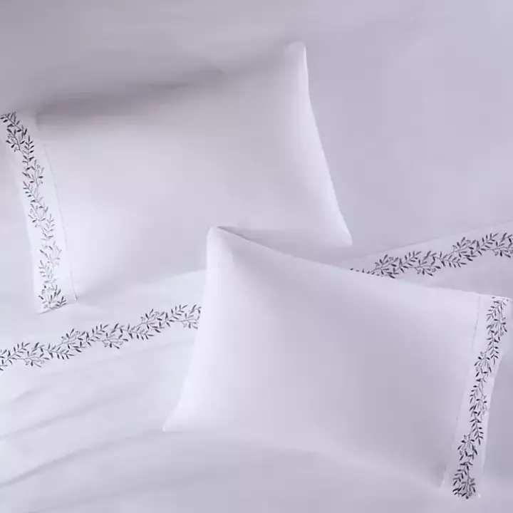 Leafy Vine Hem Microfiber 4-pc. Full Sheet Set