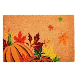Leaves and Pumpkins Fall Coir Doormat