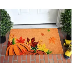 Leaves and Pumpkins Fall Coir Doormat