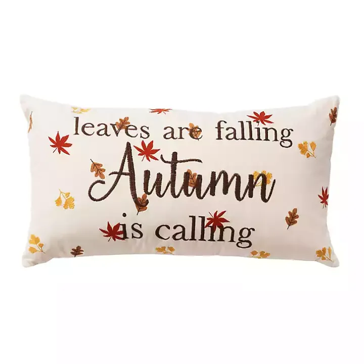 Leaves are Falling Autumn is Calling Lumbar Pillow