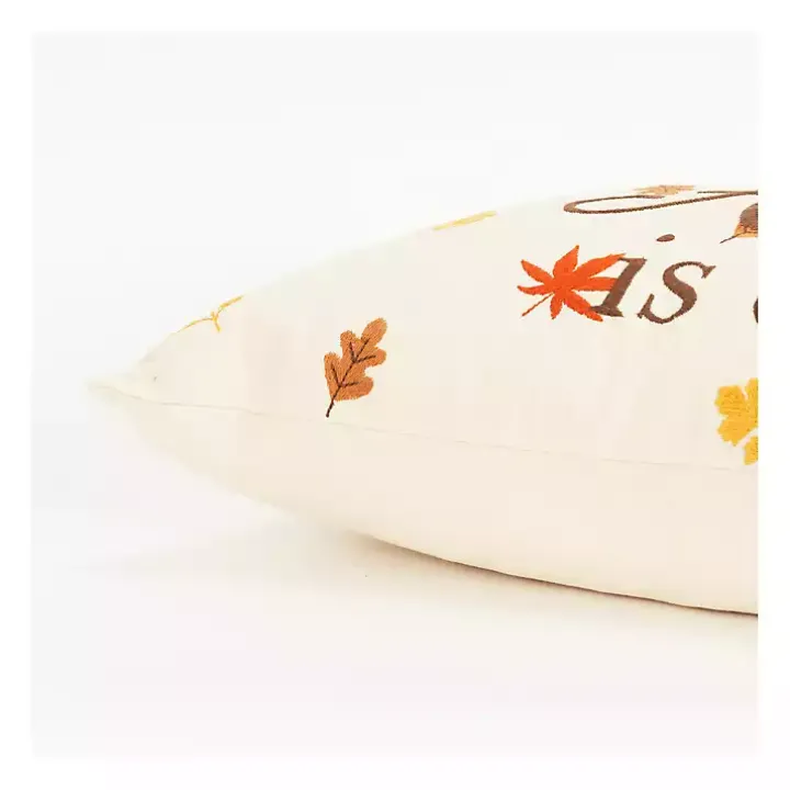 Leaves are Falling Autumn is Calling Lumbar Pillow
