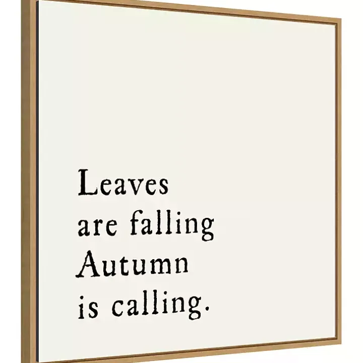 Leaves Are Falling Poem Framed Wall Art