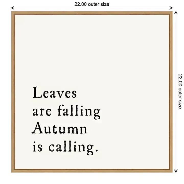 Leaves Are Falling Poem Framed Wall Art
