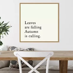Leaves Are Falling Poem Framed Wall Art