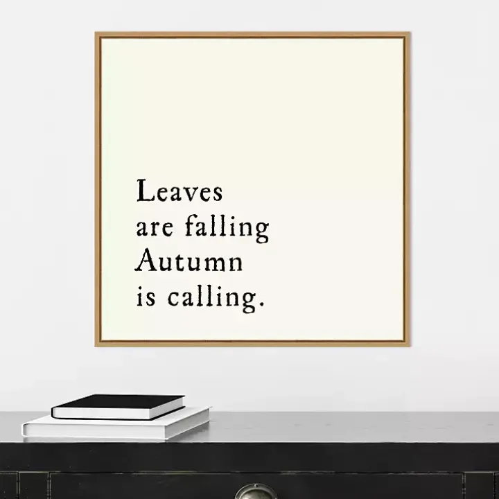 Leaves Are Falling Poem Framed Wall Art