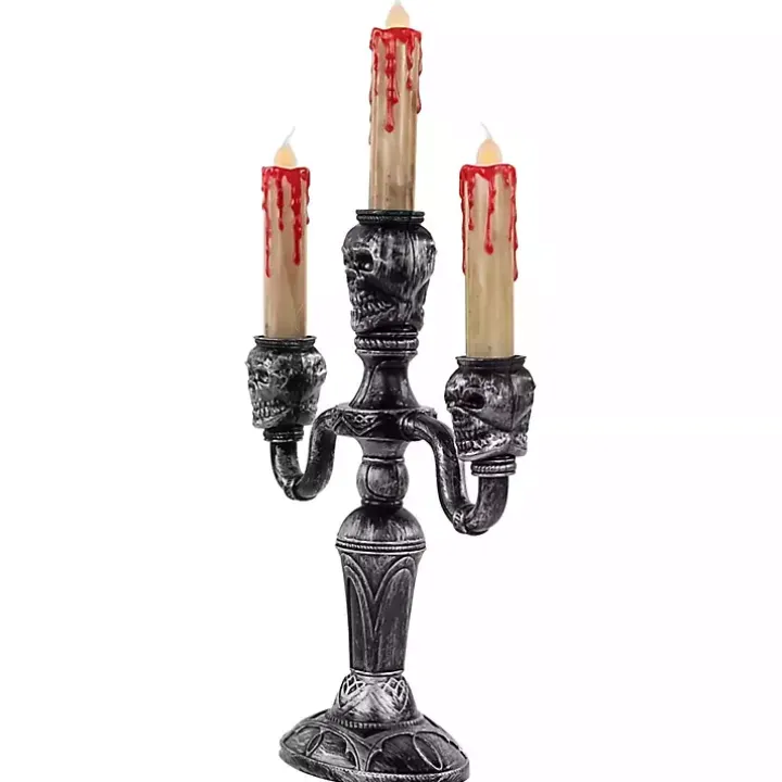 LED Bloody Skull Halloween Candelabra