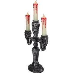 LED Bloody Skull Halloween Candelabra