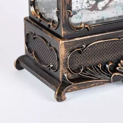 LED Cardinals on Birdhouse Christmas Water Globe