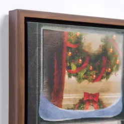 LED Christmas Window Scene Canvas Art Print