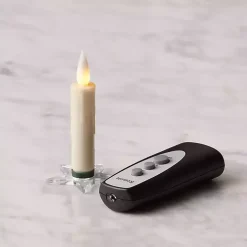 LED Clip-On Ivory Taper Candles, Set of 10