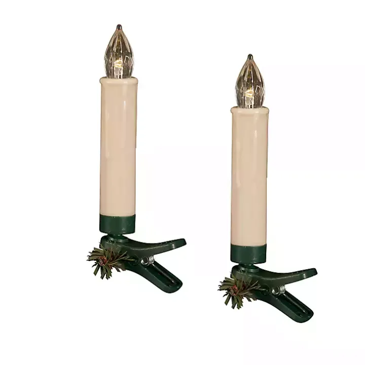 LED Clip-On Taper Candles, Set of 24