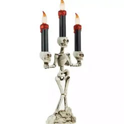 LED Dripping Skeleton Halloween Candelabra