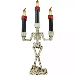 LED Dripping Skeleton Halloween Candelabra