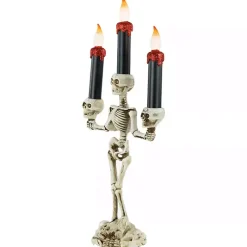 LED Dripping Skeleton Halloween Candelabra