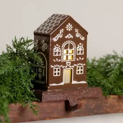 LED Gingerbread House II Stocking Holder