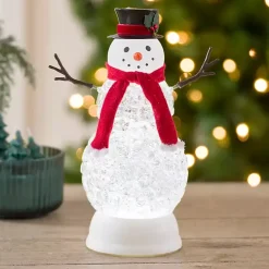 LED Glitter Snowman Snow Globe