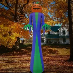 LED Jack O Lantern Halloween Inflatable, 12 ft.