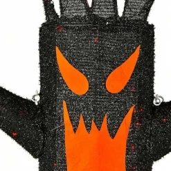 LED Orange & Black Haunted Halloween Tree, 4 ft.