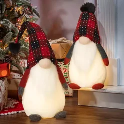 LED Plush Gnome Christmas Decorations, Set of 2