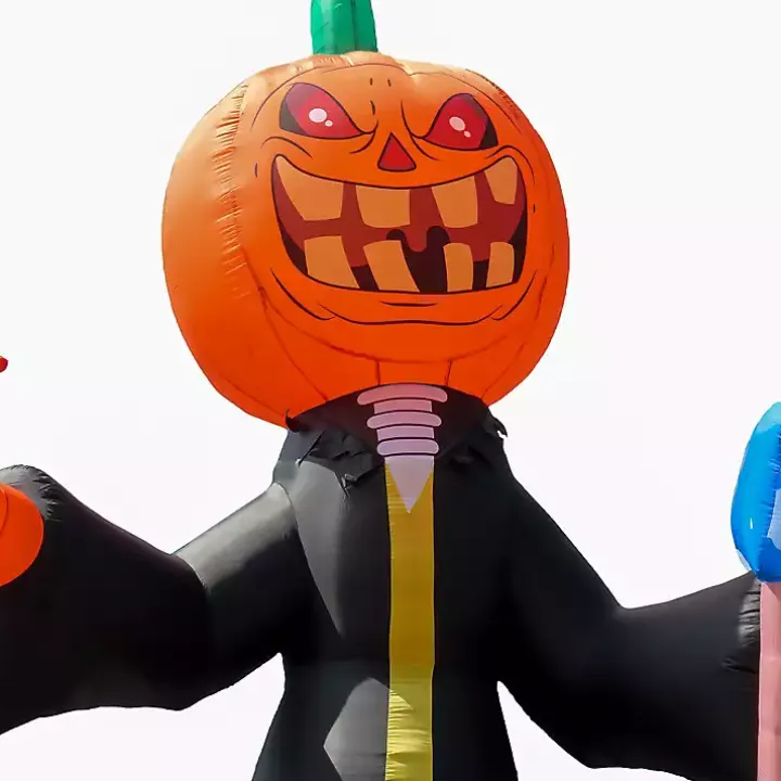 LED Pumpkin Reaper Halloween Inflatable, 20 ft.