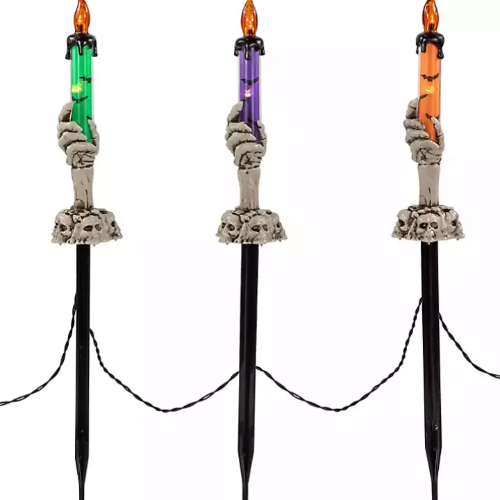 LED Skeleton Hand Candles, Set of 6