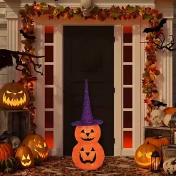 LED Stacked Jack O Lanterns Outdoor Decoration