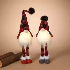 LED Standing Plush Gnome Decorations, Set of 2