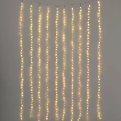LED Warm White Christmas Curtain String Lights