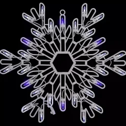 LED White and Blue Snowflake Decoration, 16 in.