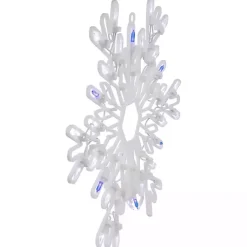 LED White and Blue Snowflake Decoration, 15 in.