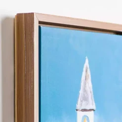 LED White Church Christmas Canvas Art Print