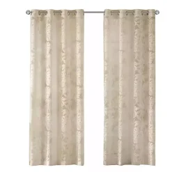 Leilani Tan Palm Leaf Curtain Panel, 63 in.