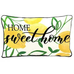 Lemon Home Sweet Home Outdoor Lumbar Pillow
