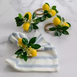 Lemon Napkin Rings, Set of 4