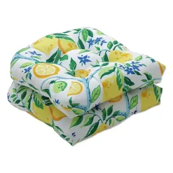 Lemon Vine 2-pc. Outdoor Chair Cushion Set