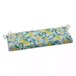 Lemon Vines Outdoor Bench Cushion