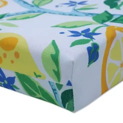 Lemon Vines Outdoor Bench Cushion