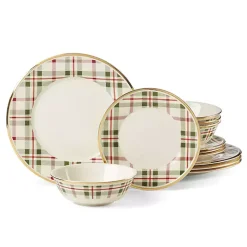 Lenox Holiday Plaid 12-pc. Dinnerware Set