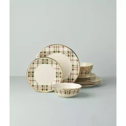 Lenox Holiday Plaid 12-pc. Dinnerware Set