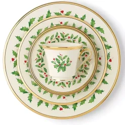 Lenox Holly Gold Edge 5-pc. Dinnerware Set