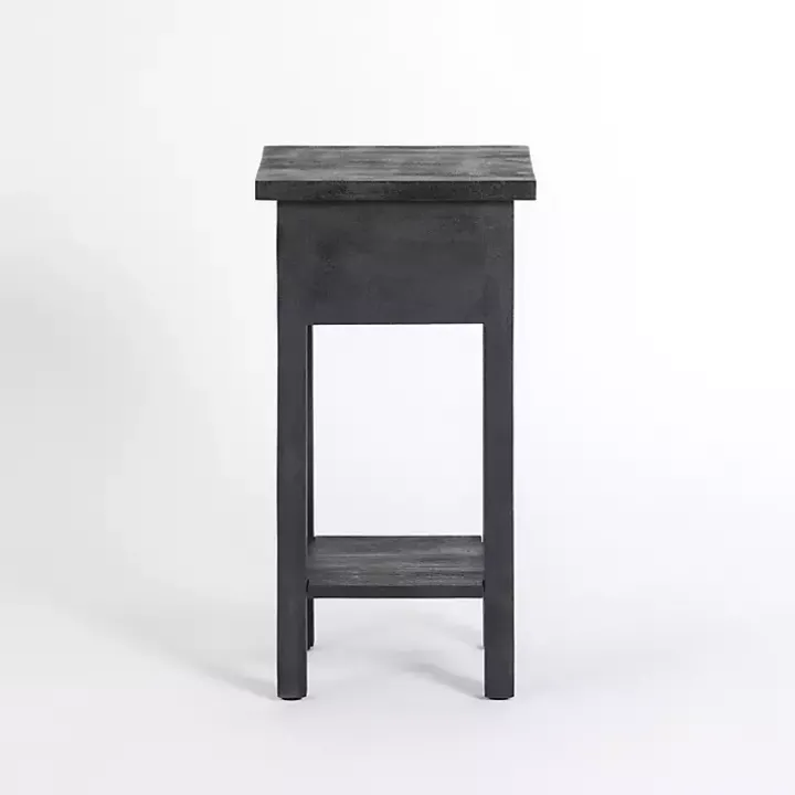 Leo Black Wood Accent Table