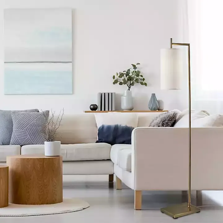 Leon Antique Brass Metal Floor Lamp