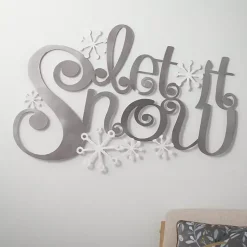 Let it Snow Metal Christmas Wall Sign
