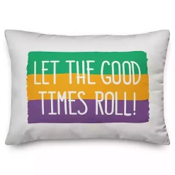 Let the Good Times Roll Mardi Gras Pillow