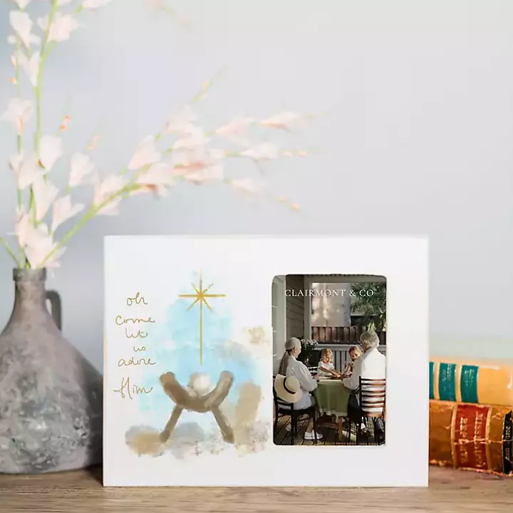 Let Us Adore Him Christmas Picture Frame, 4x6